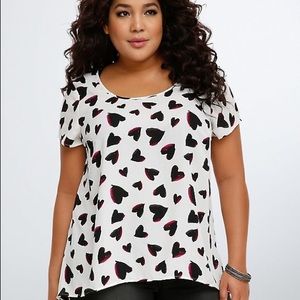 Heart georgette top from torrid